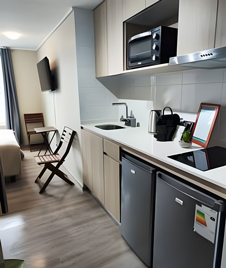 402, Estudio moderno con azotea y vista al mar