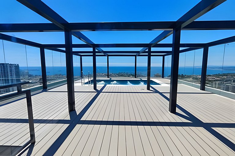 402, Estudio moderno con azotea y vista al mar