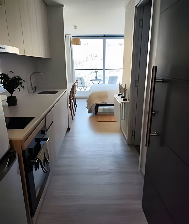 123,Estudio XL con Terraza y Vista