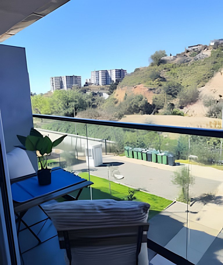 123,Estudio XL con Terraza y Vista