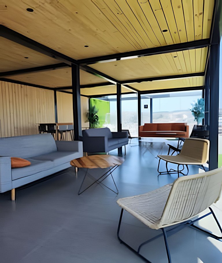 123,Estudio XL con Terraza y Vista