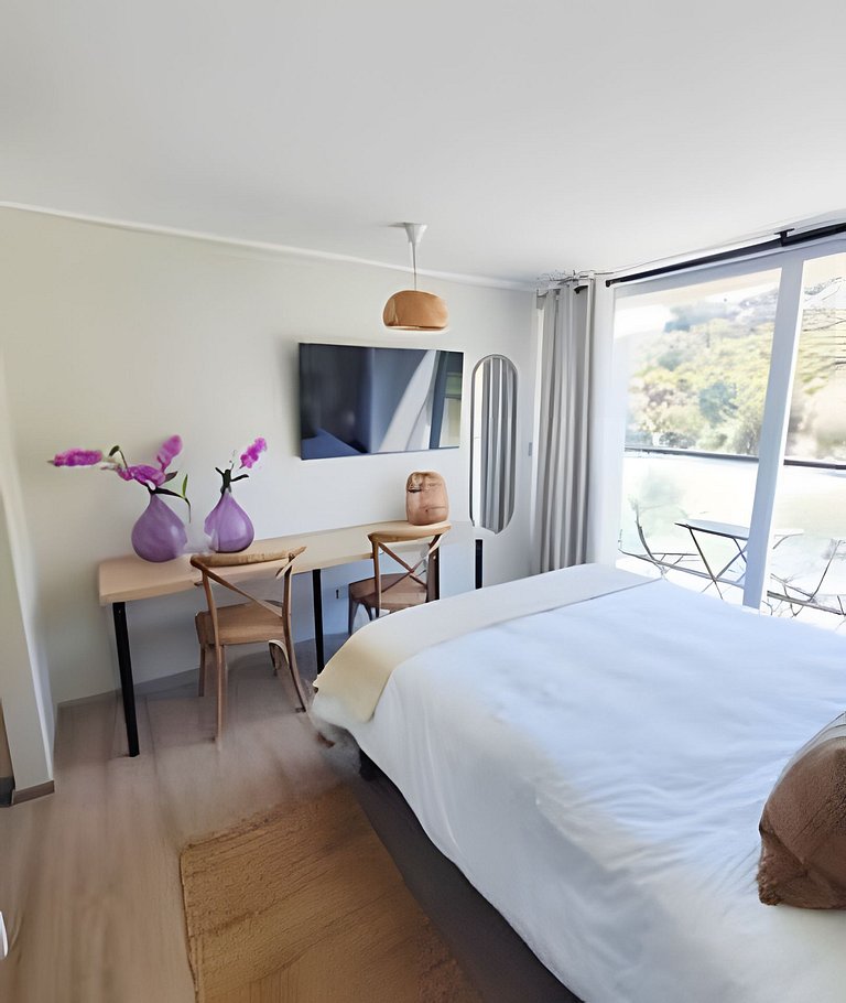 123,Estudio XL con Terraza y Vista